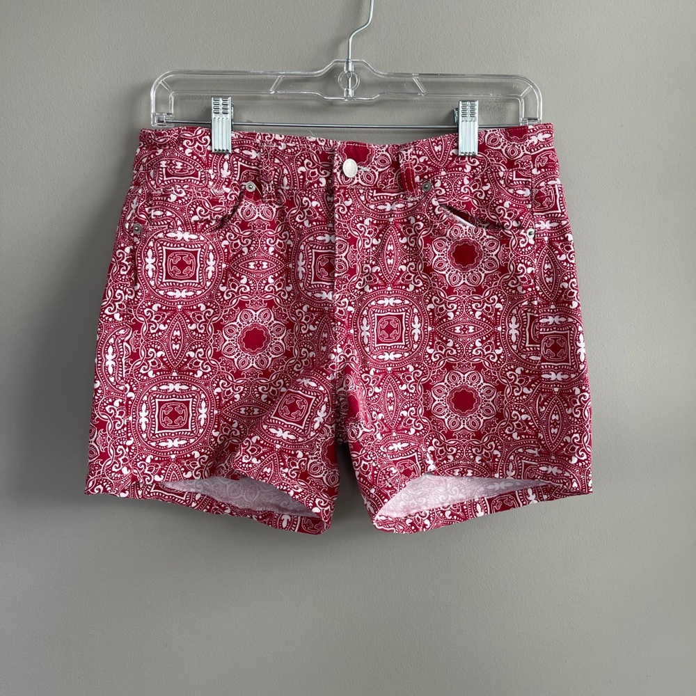 Westport Red/White Paisley Shorts 4
